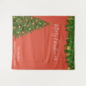 クリスマスホリデーフォトバックドロップパーティータペストリー タペストリー (正面(横))