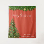 クリスマスホリデーフォトバックドロップパーティータペストリー タペストリー (正面)