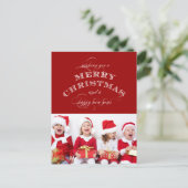 クリスマスホリデーフォトポストカードレッド シーズンポストカード (スタンド正面)