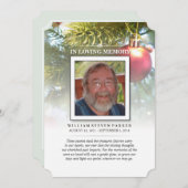 クリスマスホリデーフォトメモリアル&サンキューカード 招待状 (正面/裏面)