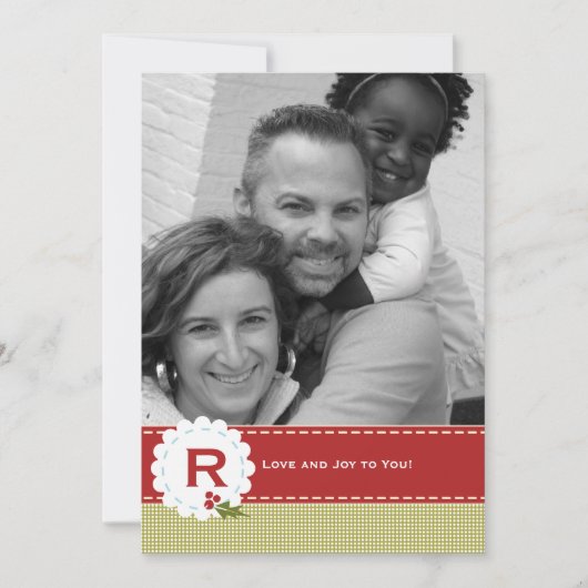 クリスマスホリデーフォトモノグラム シーズンカード (正面)