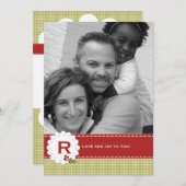 クリスマスホリデーフォトモノグラム シーズンカード (正面/裏面)