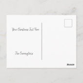 クリスマスホリデーフォト金ゴールドグリッター ポストカード (裏面)