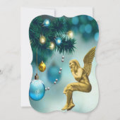 クリスマスホリデーフラットグリーティングカードエンジェル カード (正面)