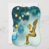 クリスマスホリデーフラットグリーティングカードエンジェル カード (裏面)