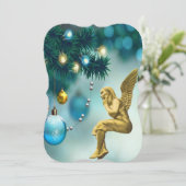 クリスマスホリデーフラットグリーティングカードエンジェル カード (スタンド正面)