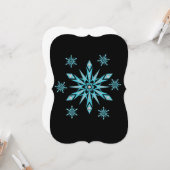 クリスマスホリデーフラットグリーティングカードスノーフレーク カード (正面/裏面インサイチュ)