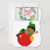 クリスマスホリデーフラットグリーティングカード(アフリカ) カード (正面)