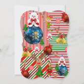 クリスマスホリデーフラットグリーティングカード、テディベア カード (裏面)