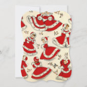 クリスマスホリデーフラットグリーティングカード、ヴィンテージ カード (正面)