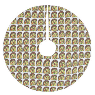 クリスマスホリデーフルーツケーキ切りフルーツケーキ ブラッシュドポリエステルツリースカート