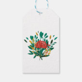 クリスマスホリデーフローラやる気を起こさせるギフトラベル ギフトタグ (裏面)