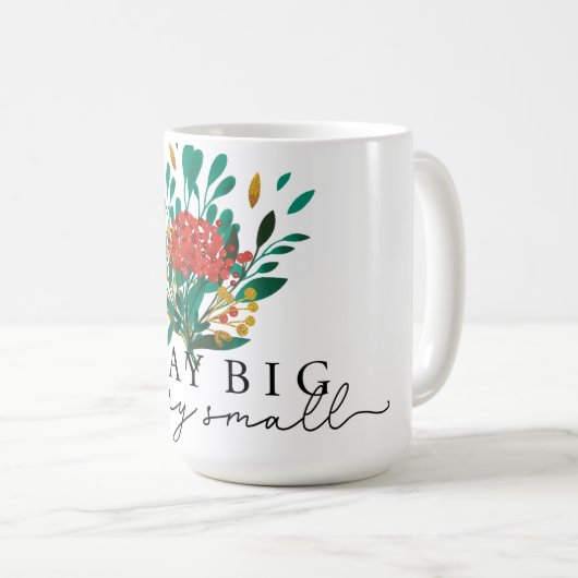 クリスマスホリデーフローラやる気を起こさせるマグ コーヒーマグカップ (正面右)