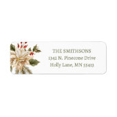 クリスマスホリデーフローラアドレス ラベル (正面)