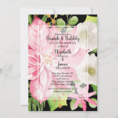 クリスマスホリデーブランチとバブリーのカップルのシャワー 招待状 (正面)