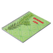 クリスマスホリデーブランチクリスマスリストジャーナル ノートブック (左側)