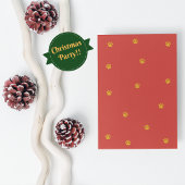 クリスマスホリデーブルテリア醜いセーターパーティー 招待状