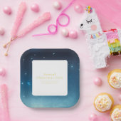 クリスマスホリデーブルー紙プレート ペーパープレート (パーティー)