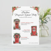 クリスマスホリデープログレッシブディナー 赤いドア 招待状 (スタンド正面)