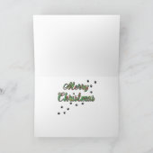 クリスマスホリデープードルギンジャーブレッドハウスカード シーズンカード (内部)