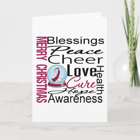 クリスマスホリデーヘッドネックがんコラージュ シーズンカード (正面)