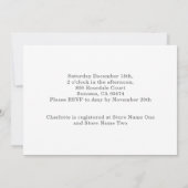 クリスマスホリデーベイビーシャワー 招待状 (裏面)