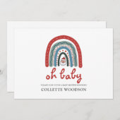 クリスマスホリデーベイビーシャワー 招待状 (正面/裏面)