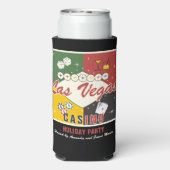 クリスマスホリデーベガスカジノポーカーナイトパーティー スリム缶クーラー (Seltzer裏面)
