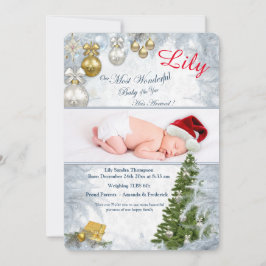 クリスマスホリデーベビーの月 招待状