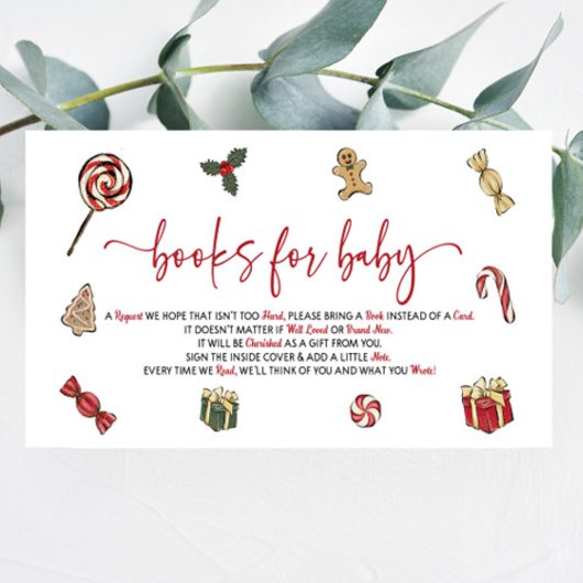 クリスマスホリデーベビーシャワーブズベビー エンクロージャーカード