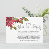 クリスマスホリデーベビーシャワーブックリクエストカード 招待状 (スタンド正面)