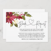 クリスマスホリデーベビーシャワーブックリクエストカード 招待状 (正面/裏面)