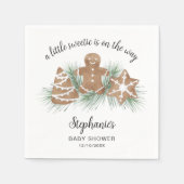 クリスマスホリデーベビーシャワー スタンダードカクテルナプキン (正面)