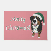 クリスマスホリデーベルネーズマウンテンドッグ ドアマット (正面)