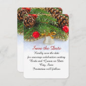 クリスマスホリデーベル日付を保存 セーブザデート (正面/裏面)