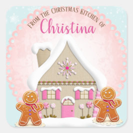 クリスマスホリデーベーキングクッキー スクエアシール
