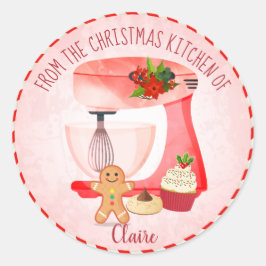 クリスマスホリデーベーキング料理 ラウンドシール