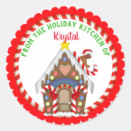 クリスマスホリデーベーキング料理 ラウンドシール