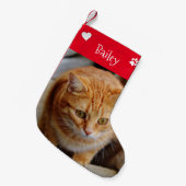 クリスマスホリデーペット写真テンプレートカスタマイズ スモールクリスマスストッキング (正面 (吊り時))