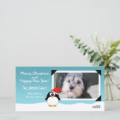 クリスマスホリデーペンギンフォトカード シーズンカード (スタンド正面)