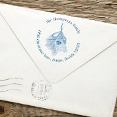 クリスマスホリデーホリーグリーナリー差出人住所 セルフインキングスタンプ