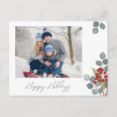 クリスマスホリデーホリーベリーグリーンリー2写真 シーズンポストカード (正面)