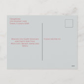 クリスマスホリデーホリーベリーグリーンリー3写真 シーズンポストカード (裏面)