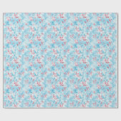 クリスマスホリデーホリーベリーパターン ラッピングペーパー (フラット)