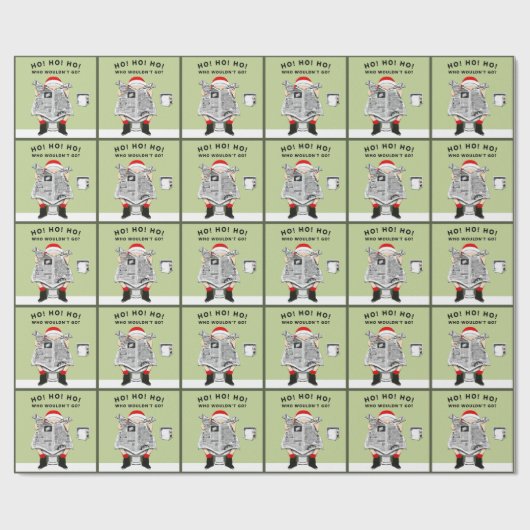 クリスマスホリデーホワイトエレファントギフト ラッピングペーパー (フラット)