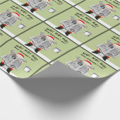 クリスマスホリデーホワイトエレファントギフト ラッピングペーパー (角)