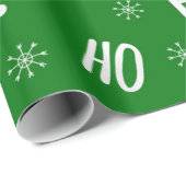 クリスマスホリデーホーホグリーンホワイトラッピング紙 ラッピングペーパー (ロールコーナー)