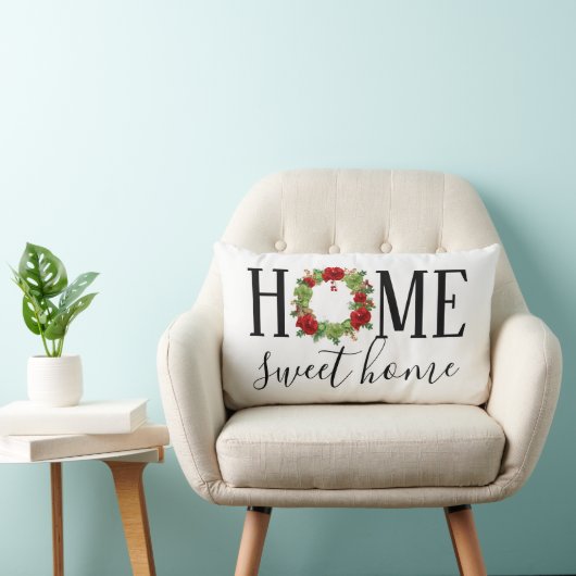 クリスマスホリデーホームスウィートホーム ランバークッション (椅子)