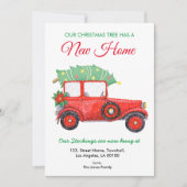 クリスマスホリデーホームムービングレッドトラック 案内状 (正面)