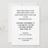 クリスマスホリデーボウリングパーティー 招待状 (裏面)